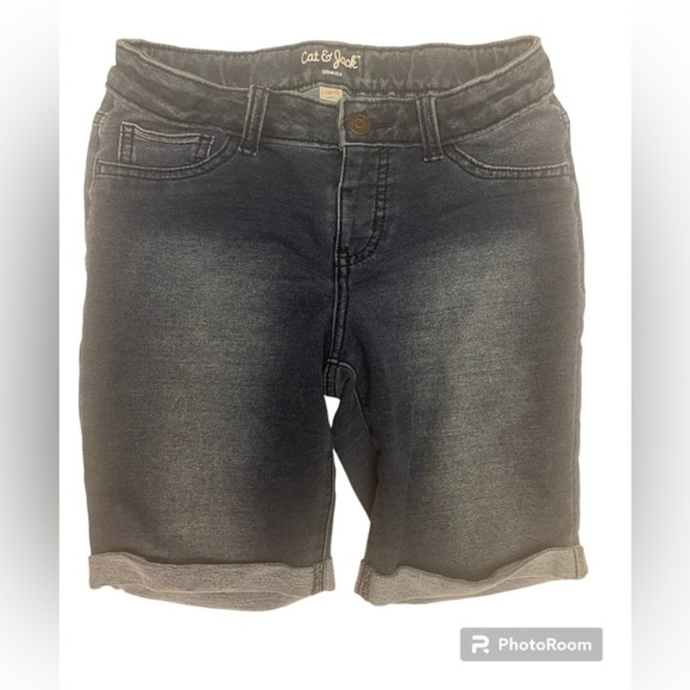 Youth Girls Cat & Jack denim stretch Bermuda shorts size 10/12